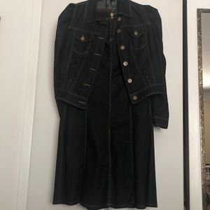 Two piece jean outfit